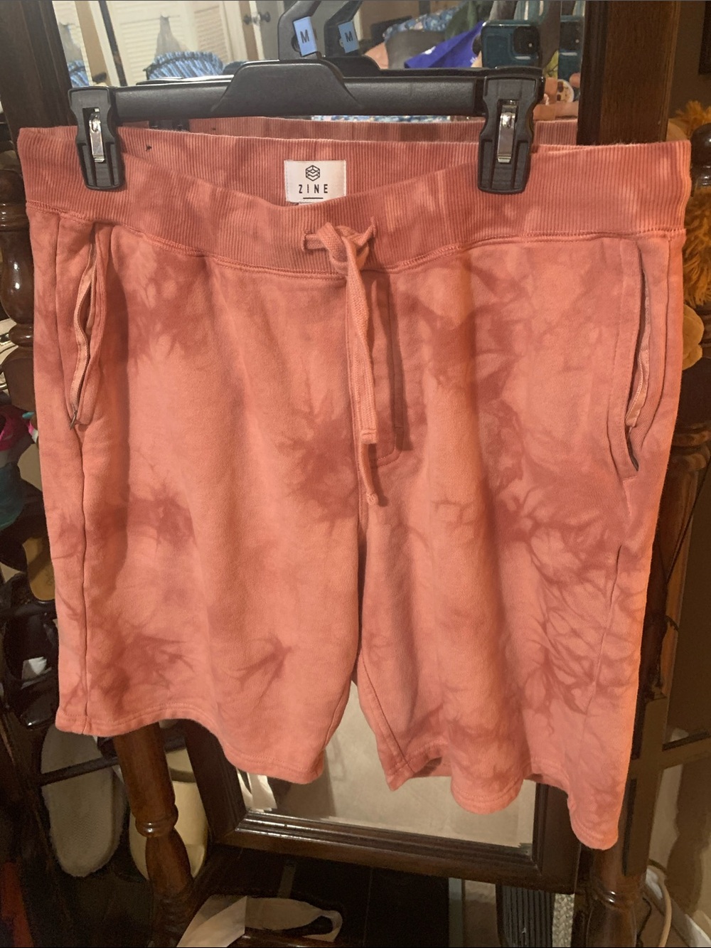 Zine Clothing Coral Tie-Dye cotton Athletic Shorts